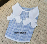 将图片加载到图库查看器，Double Bow Dog Sleeveless Vest