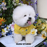 将图片加载到图库查看器，Pet Dog Polo Shirts - Breathable Cotton Shirt - Solid Yellow, Summer Pullover - Button Up Collar Polo for Small Dogs