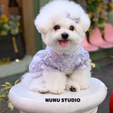 将图片加载到图库查看器，Purple floral dress